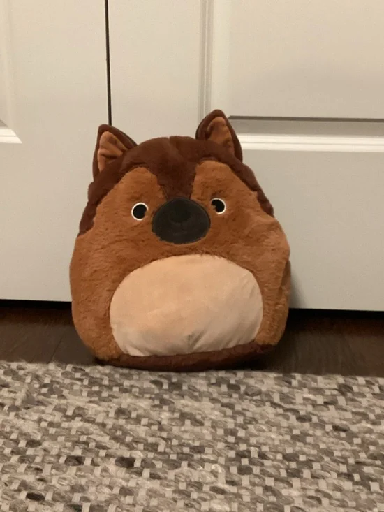 Plush Brown Dog Toy with Cream Belly - Soft Pet Plush