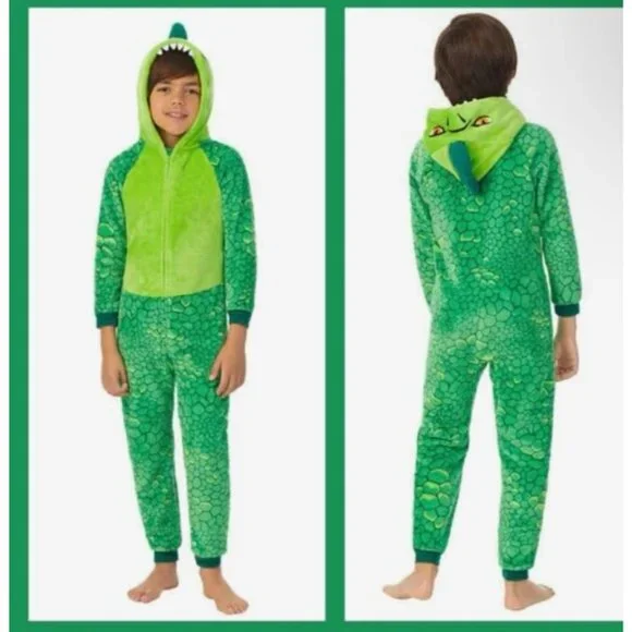 Saint Eve Dinosaur Halloween Costume Size‎ 5-6 Dino Sleep Jumpsuit One Piece