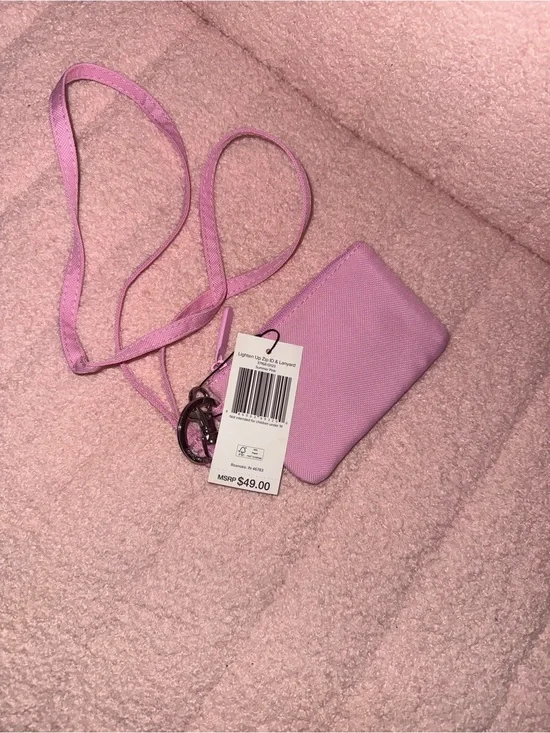 Vera Bradley Pink Lanyard Card Holder