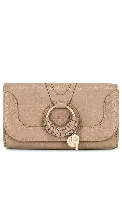 See By Chloe Pebbled Motty Grey Hana Wallet On Chain