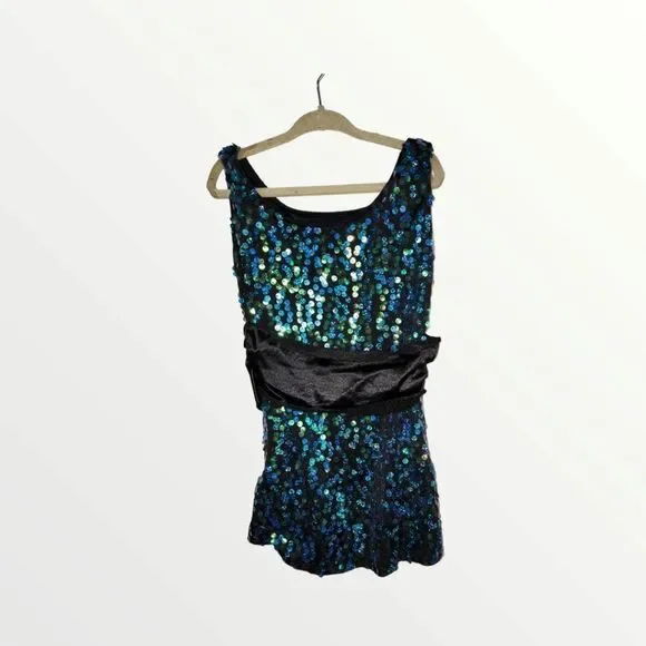 Weissman Style 5506 Dance Ballet Costume Blue top LC Large