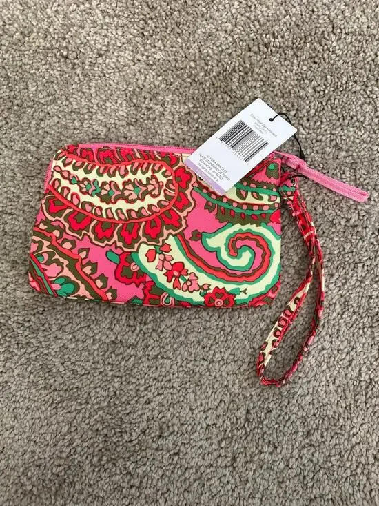 New Vera Bradley Essential Zip Wristlet, Capri Pink