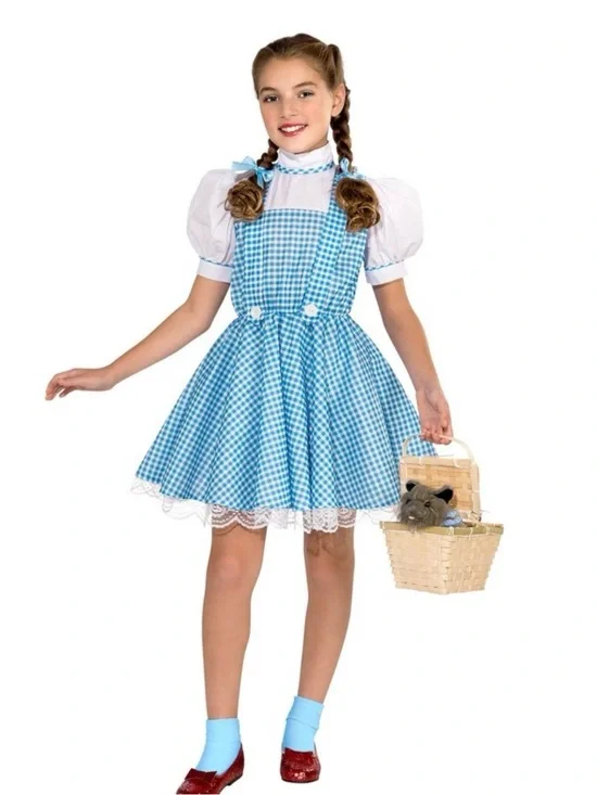 Rubies Wizard Of Oz Dorothy Dress Costume Halloween Sz Small Youth Girls sparkle