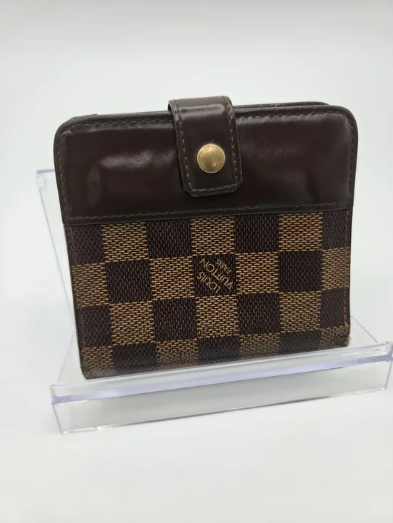 Authentic Preloved Louis Vuitton Brown Damier Ebene Compact Zippé Bifold Wallet