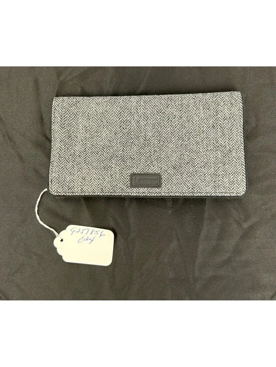 VTG Polo Ralph Lauren Herringbone Twill Travel Wallet Organizer Black Gray