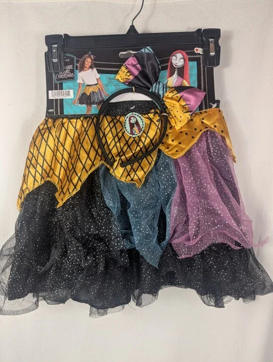 Disney Nightmare Before Christmas Sally Tutu Skirt Headband Set New