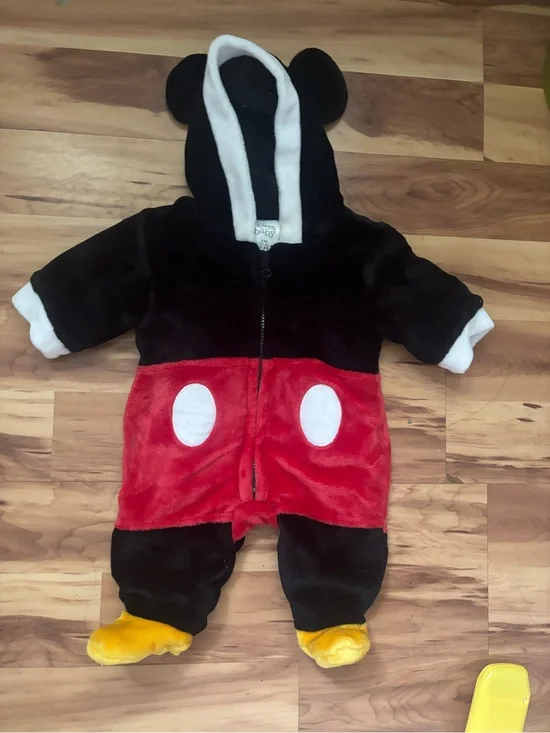 Disney Plush Black, Red, White & Yellow Mouse Costume