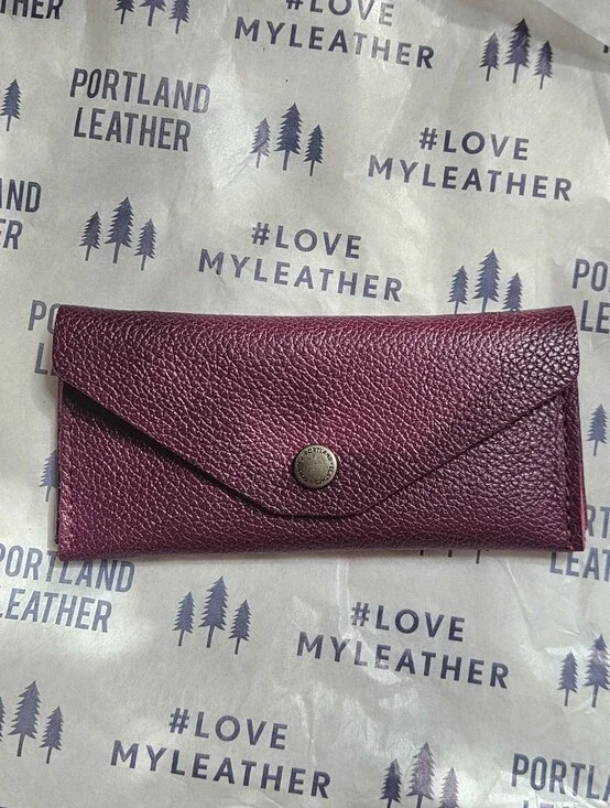 Unicorn Portland Leather Goods Envelope Snap Wallet