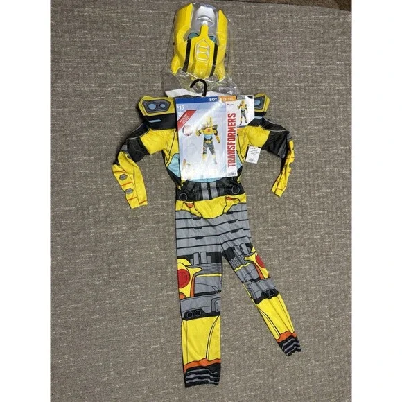 NWT Transformers Bumblebee Halloween Costume Boys Size M Medium 8 - 10