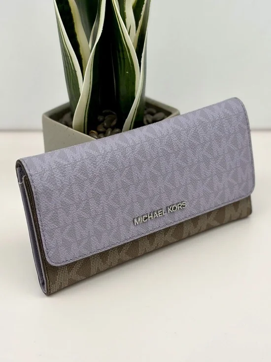 Michael Kors Jet Set Travel Trifold Wallet Lilac Multi