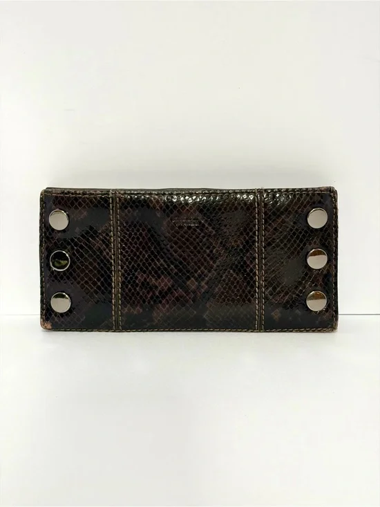 Hammitt 110 North Wallet In Olivine Snake 🐍 With Gunmetal Hardware GUC!!!