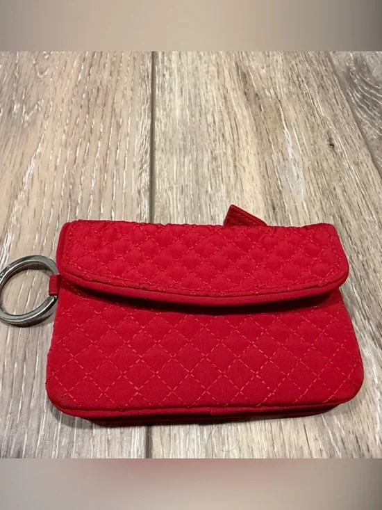 Vera Bradley Crimson Quilted Keyring Wallet