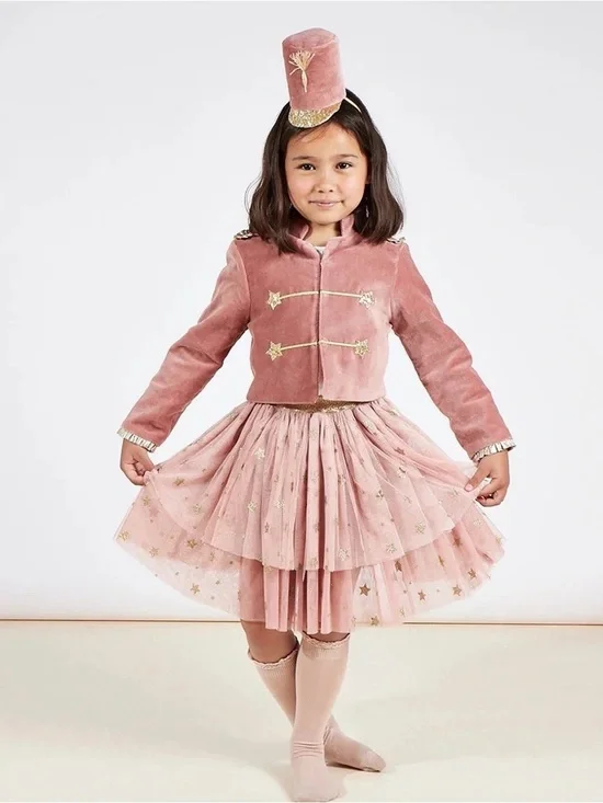 Meri Meri dusty pink tot soldier Christmas outfit