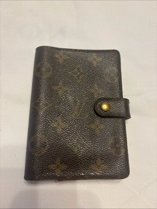 Louis Vuitton Monogram leather Organizer in Brown and Gold