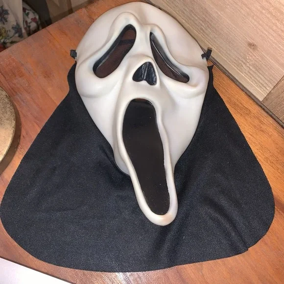 Vtg Ghost face Scream Mask Squinty Eyes Easter Unlimited Inc - NON-GLOW, NO HOOD