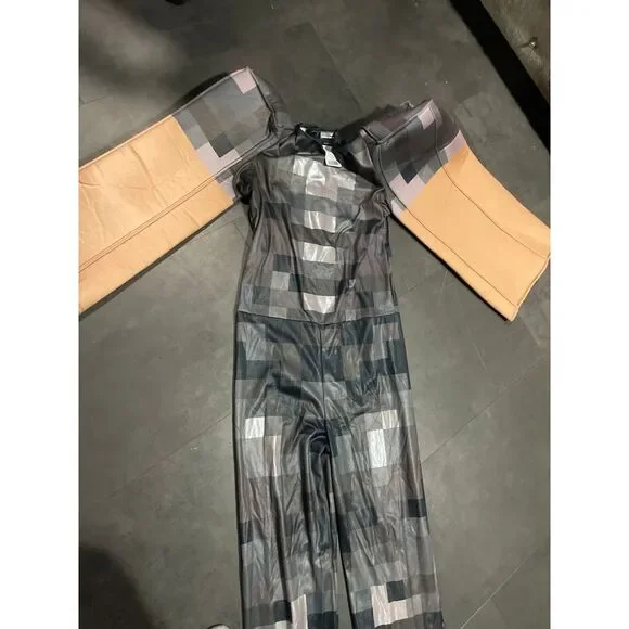 Minecraft Geometric Print Bodysuit Jumpsuit‎ Cosplay Costume H-707