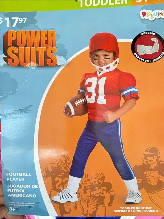 Disguise Toddler Football Player Costume - Red & Blue
