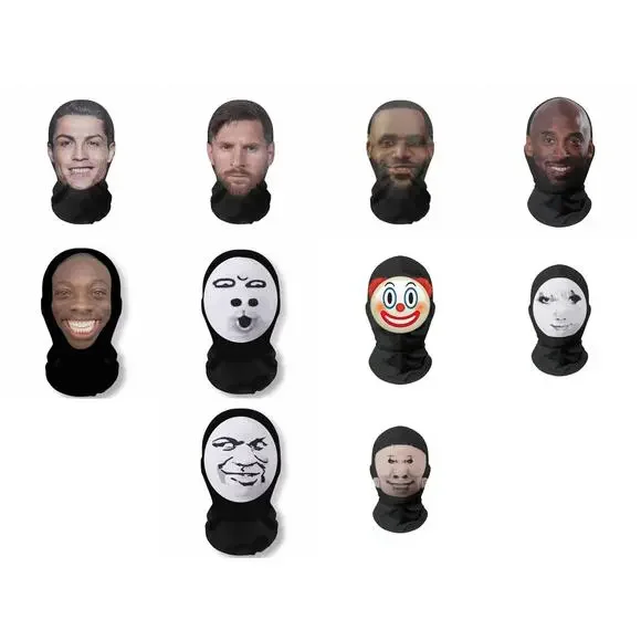 2‑Pack 3D Meme Balaclava Mask, Funny Prank Headwear Halloween Cosplay