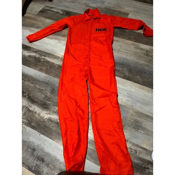 Spirit Halloween Escaped Convict Orange Jumpsuit Costume Teen