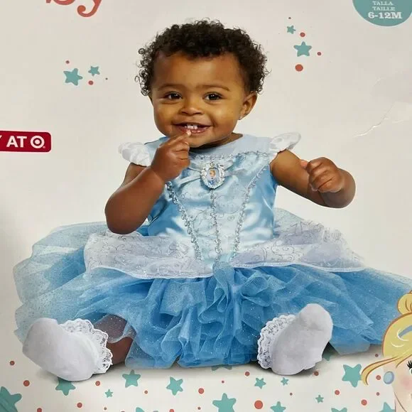 (2) TWIN Disney Baby Cinderella Costumes Sz 6mo+ baby princess dresses NWT🏷