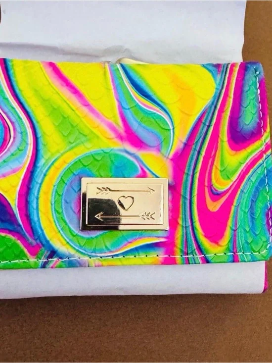 Colorful Swirl Wallet - Multicolor Women's Clutch