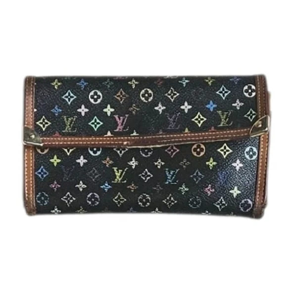 Louis Vuitton Murakami Monogram Multicolor Trifold Wallet