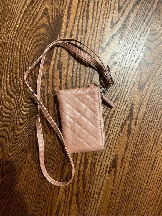 Quilted Pink Wallet lanyard - Chic Everyday card holder
