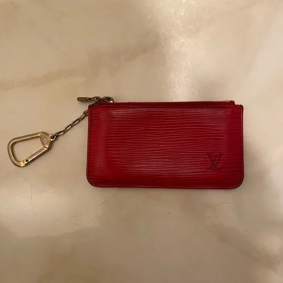 LOUIS VUITTON RED EPI KEY CLES KEY CHAIN​​​​​​​