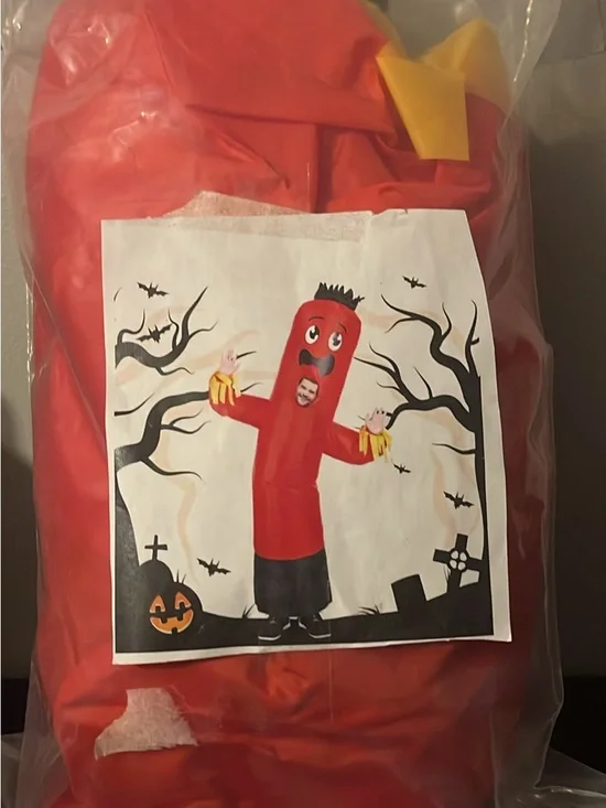 Adult Inflatable Red Wacky Tube Costume