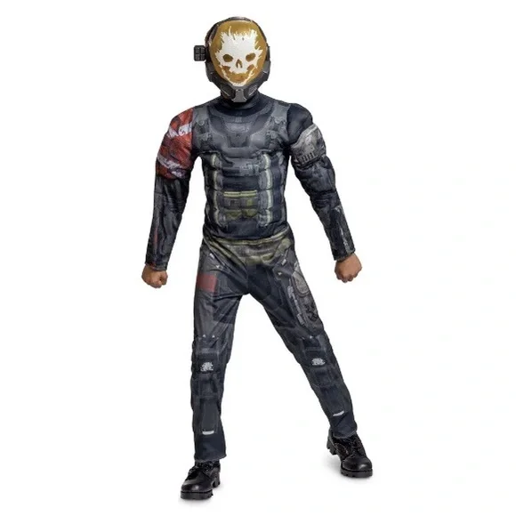 NWT HALO Halloween costume Spartan Emilie Boys size Small 4 6 muscles dress up