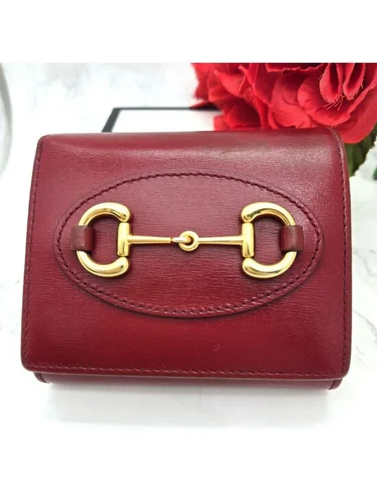 Gucci Fold Wallet Horsebit Red