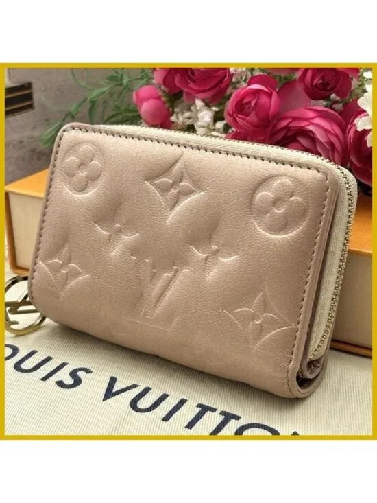 Louis Vuitton Monogram Embossed Portefeuille Lou Fold Wallet