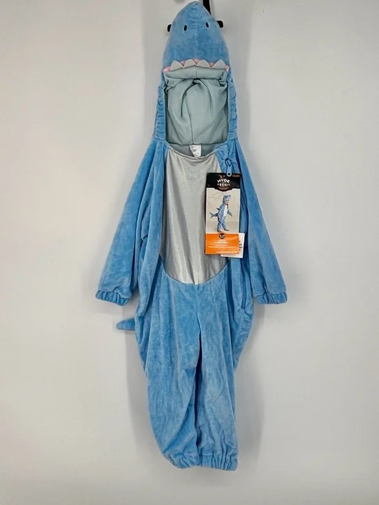 Hyde and Eek Baby 18 - 24 Months Shark Costume with Hood and Tail Blue Zip Front
