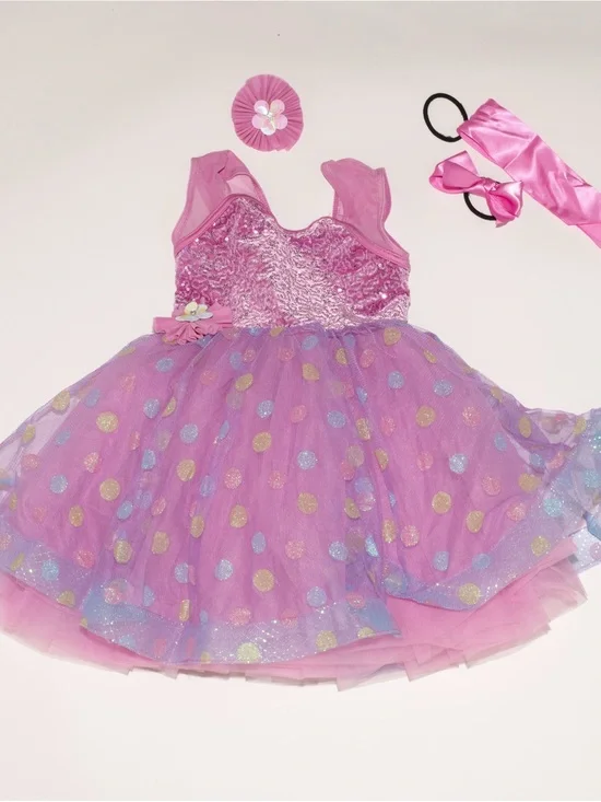 Weismann purple costume and matching accessories
