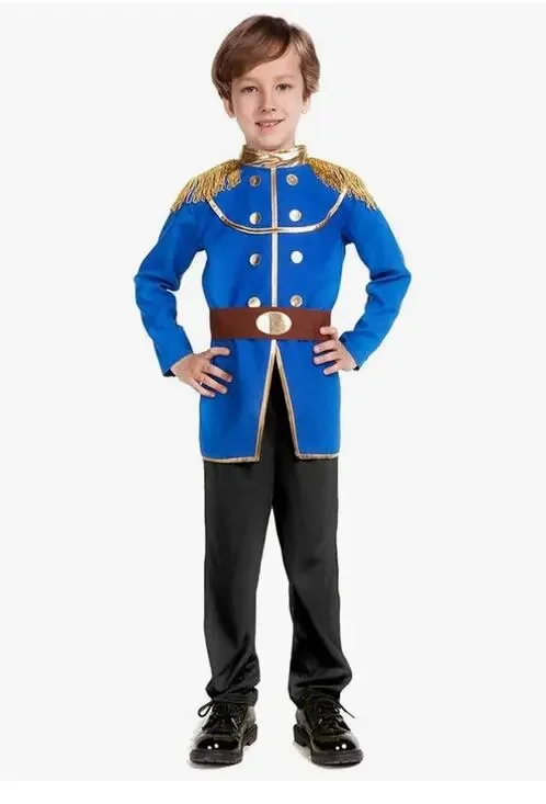 NEW! Blue Boys Prince Charming Outfit Kids Halloween Costume Party Size 3-5