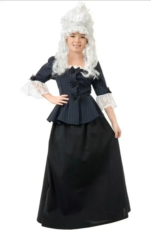 NEW! Colonial Girl Martha Washington Child Halloween Costume Kids Size S 6-8