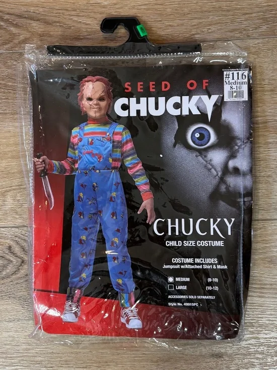 Seed of Chucky Kids Halloween Costume Medium 8-10 EUC Good Guys