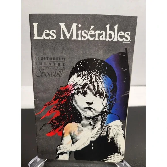 Vintage Les‎ Misérables Showbill Auditorium Theatre 1988-1989 Season March