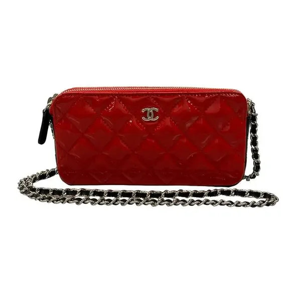 Chanel Matelasse Other Style Wallet Red Black