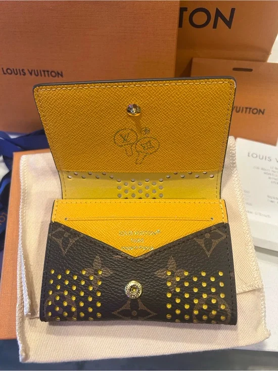 Louis Vuitton Fall 2026 Limited Edition Yellow & Monogram Studded Card Case