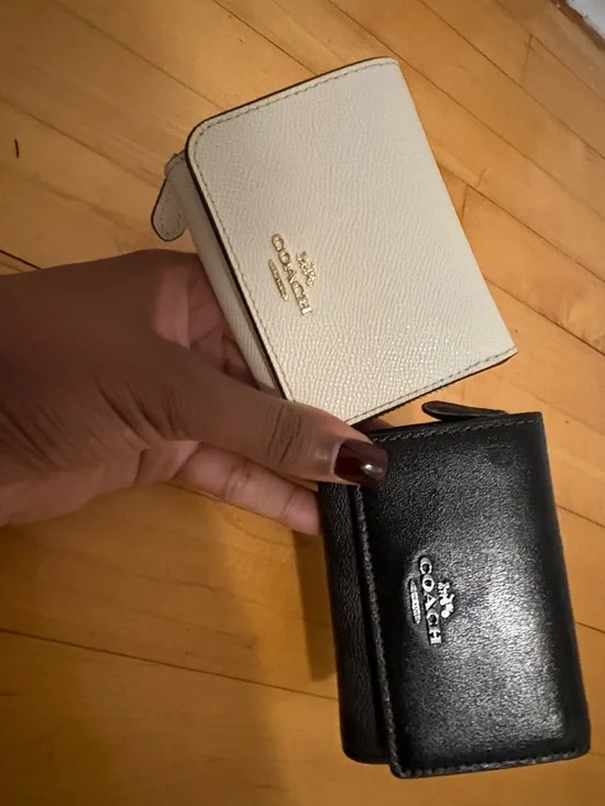 Coach Trifold Wallet Black & White Wallet Duo
