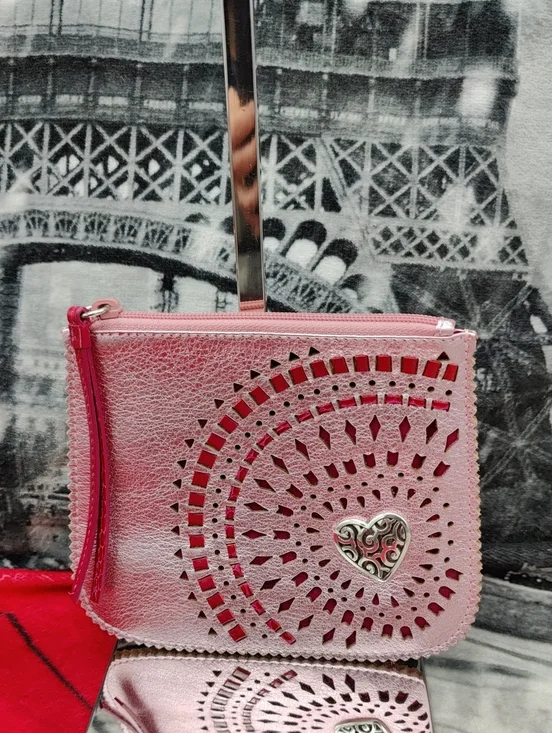 Brighton Pink Metallic Pouch