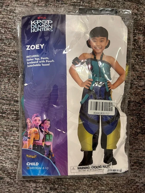 K-pop Demon Hunters Zoey Kids Costume Size Medium