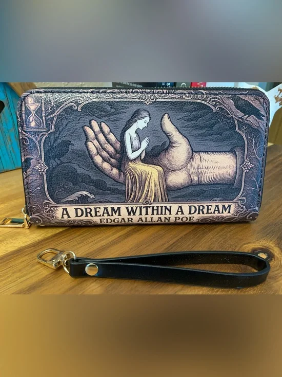 Edgar Allan Poe 'A Dream Within a Dream'  Accordian Wallet