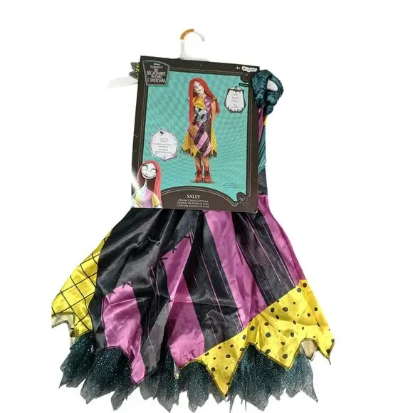 Disney SALLY Nightmare Before Christmas Dress Costume Small (4-6X) Halloween NWT