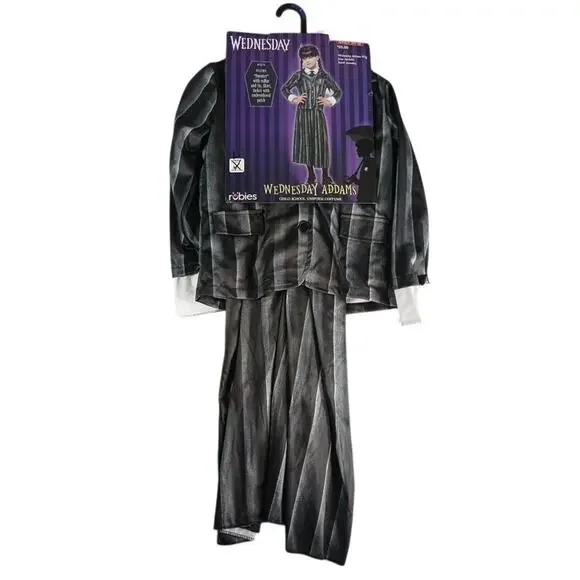 Wednesday Addams Costume Girls Large School Uniform Halloween Dress Target NWT