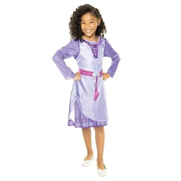 DISNEY WISHES Asha‎ Princess Dress Robe Purple costume 4-6x NWOT