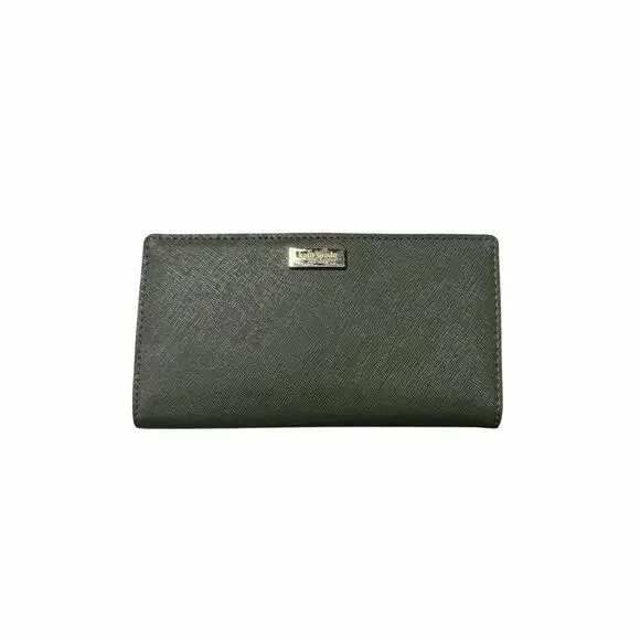 Kate Spade Green Leather Bifold Wallet