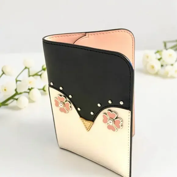 NEW KATE SPADE Frosty Penguin Wallet Passport Holder Case Leather NWOT 3900 /23