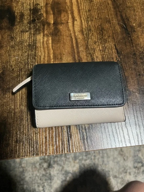 Kate Spade Laurel Way Christine Small Wallet‎ Warm Black/Beige